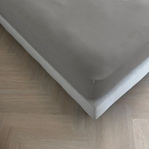 Kayori Tara Topper Hoeslaken Jersey Stretch - 180-200x200-220cm - Biologisch Katoen - Strijkvrij - Grijs