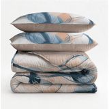 Sleeptime 2 in 1 Dekbed zonder Overtrek Glass Flower - Dekbed - 240 x 200 cm + 2 x kussenslopen 60x70 - Blauw