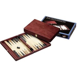 Philos Backgammon Kos Medium - Spannend bordspel voor twee spelers | Leeftijd: Alle leeftijden | Afmetingen: 35.5x23cm