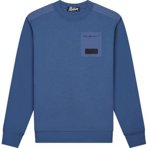 Malelions - Nylon Pocket Sweater - Blauw - Regular Fit