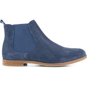 NoGRZ J.Zocher Dames - Suede leren Chelsea boot - Enkellaarsjes - Blauw Leer - Maat 36