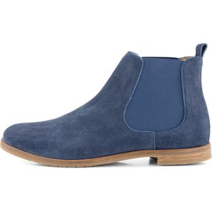 NoGRZ J.Zocher Dames - Suede leren Chelsea boot - Enkellaarsjes - Blauw Leer - Maat 36