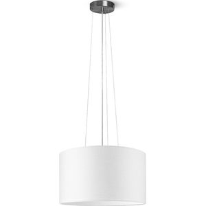 Home Sweet Home hanglamp Bling - verlichtingspendel Hover inclusief lampenkap - lampenkap 40/40/22cm - pendel lengte 100 cm - geschikt voor E27 LED lamp - wit