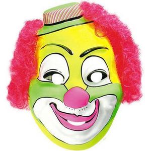 Carnival Toys Gezichtsmasker Neon Clown Geel/roze One-size