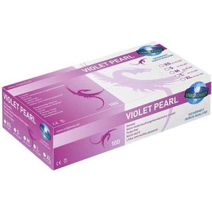 2 STUKS/ DOZEN: Unigloves Nitril handschoenen doos 100 stuks VIOLET/ PAARS. MAAT S - voor zorg- en contactberoepen (Top kwaliteit)