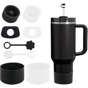 Siliconen morsstopset - accessoires voor bekers - set van 8 - voedselveilig - duurzaam