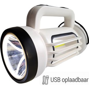 LED Schijnwerper Zaklamp Oplaadbaar Powerbank - Verstraler Zoeklicht Groot - Grote Zaklamp Handschijnwerper Camping Outdoor - KMSL004