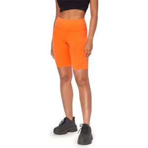 Bellivalini Dames Leggings - Neon - Vrijetijdsbroek – Kort - Polyester – Neon oranje – XS - BLV-BLV50-299-LE