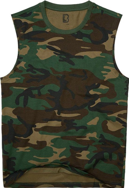 Brandit - Top Top - Katoen - Woodland - Heren - Basics