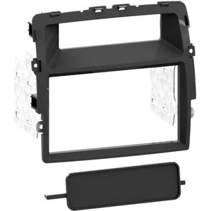 2 Din Radiomontageframe voor Nissan Primastar, Opel Vivaro en Renault Traffic II - Zwart