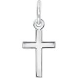 Lucardi Dames Zilveren hanger kruis - Hanger - 925 Zilver - Zilverkleurig