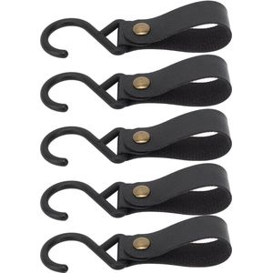 Leren S-haken Compact Draagbaar - Heavy Duty - Eenvoudige Installatie - Camping - Multifunctioneel voor Kamperen .