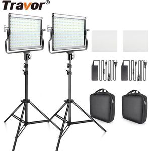 Travor professionele fotostudio lampen – studiolamp - lichtstandaard – krachtige LED verlichting – lange levensduur - kleurtemperatuur en helderheid eenvoudig aanpassen