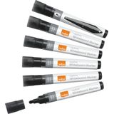 Nobo Liquid Ink Whiteboard Markers Met Ronde Punt - Pak Van 10 Stuks - Zwart