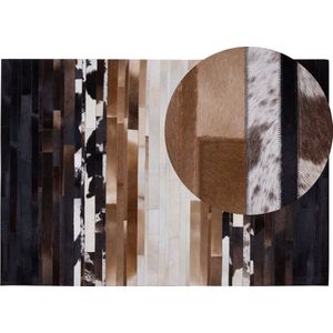 DALYAN - Vloerkleed - Multicolor - 160 x 230 cm - Koeienhuid leer