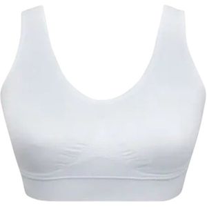 Sport BH comfort BH Soft padded 4XL-5XL Wit