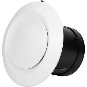 Allecto Plus - Ventilatiekanaalafdekking voor Plafondrooster en Anemostaat in Wit - 4 Maten - Geschikt voor Uitlaat en Toevoer - Inclusief Ontluchter - Diverse Afmetingen - Eenvoudige Installatie - Ventilatiekanaalslangafdekking.