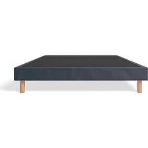 Hypnia - Essential Gestoffeerde Bedbodem - Bedframe 140 x 190 - Lattenbodem - Blauw - Eenvoudige Montage - Inclusief Verstevigingspoten - Tijdloze Bedbodem - Geschikt Voor Ieder Matras