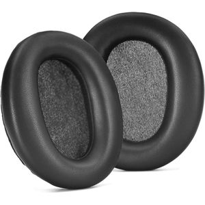 Allecto Plus - Vervangende Oorkussens van Zacht Proteïneleer en Traagschuim voor Over-Ear Hoofdtelefoons met Compatibiliteit met WH-CH720N - Comfortabele Oorkussens met Verhoogd Draagcomfort, Zwart