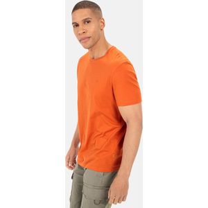 camel active Jersey T-shirt gemaakt van gecertificeerd organic cotton - Maat menswear-3XL - Oranje