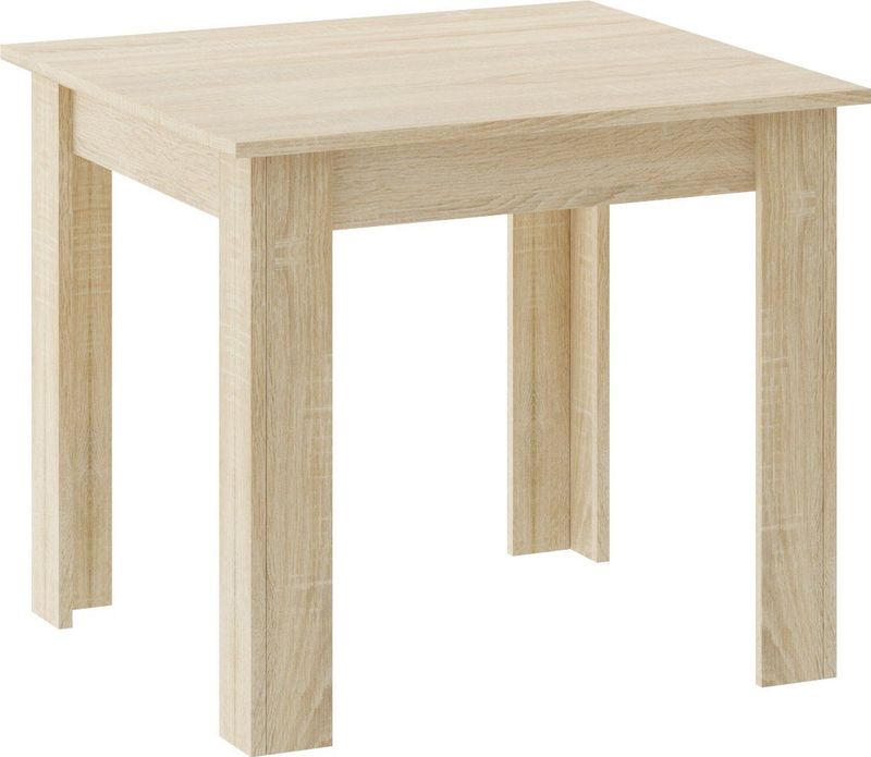 Eettafel NP 80x80 - SONOMA - Modern Design, Kleur: Eiken Sonoma, Geschikt voor Keuken, Eetkamer en Woonkamer, 80 x 80 cm