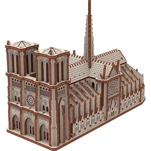 Mr. Playwood Notre Dame Cathedral - 3D houten puzzel - Bouwpakket hout - DIY - Knutselen - Miniatuur - 148 onderdelen