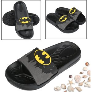 Batman - Zwarte, rubberen slippers voor jongens / 29-30