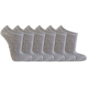 Sneakersokken | Kindersokken | Kleur: Grijs | Maat: Diverse maten | 6 paar
