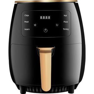 Instinct® HeteLuchtFriteuse – 4.5L - 1400W - 360° Circulatie en Smart Touch Bedieningspaneel - Zwart - 220V - 28x28x30 cm