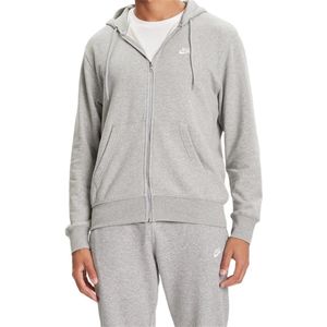 Nike - Club - Hoodie - Zwart - Sweatstof met Rits