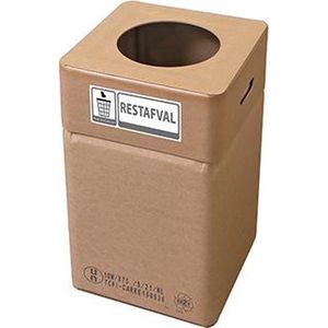 Afvalbak karton, Afvalbox restafval (hoog 60 cm herbruikbaar)