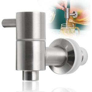 Goodivery ® Set van 1 roestvrijstalen kraan voor drankdispenser, roestvrijstalen drankdispenser, vervangende kraan, biertap voor thuisfeest