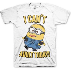 Minions Heren Tshirt -2XL- I Can't Adult Today Wit