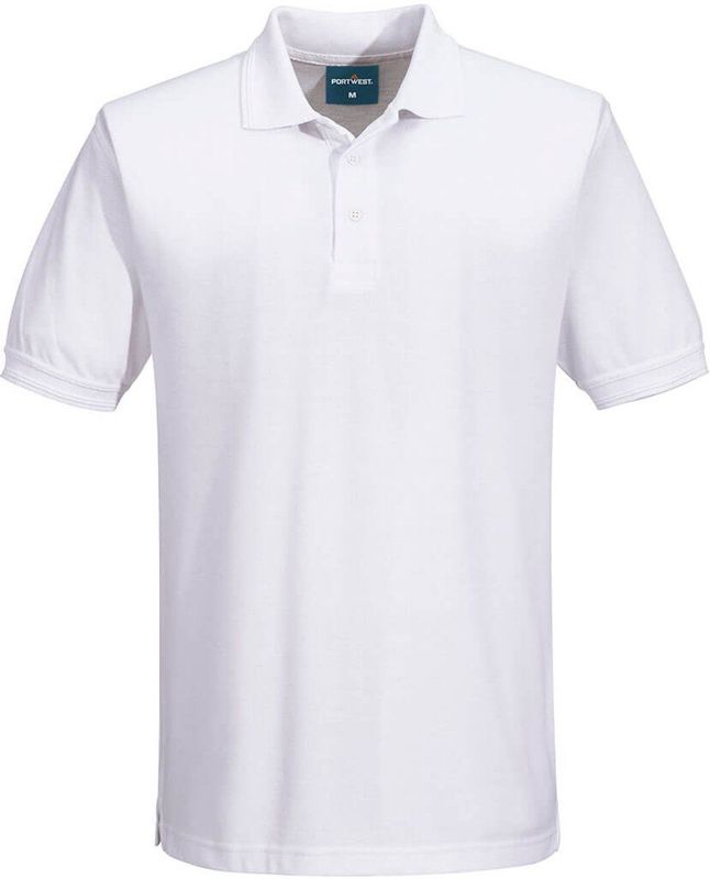 Portwest Naples Poloshirt Size: L, Colour: Wit, B210WHRL