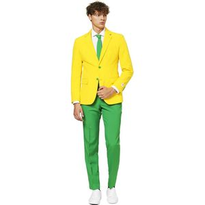 OppoSuits | Green and Gold | Mannen Kostuum | Meerkleurig | Carnaval | Maat 50