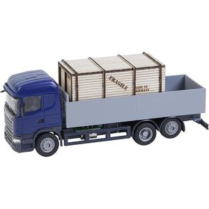 Faller - Vrachtwagen Scania R 13 HL Laadbak met houten kist (HERPA) - modelbouwsets, hobbybouwspeelgoed voor kinderen, modelverf en accessoires