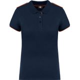 WK. Designed To Work Contrasterende damespolo Day To Day korte mouwen WK271 - Navy / Fluorescent Orange - 3XL