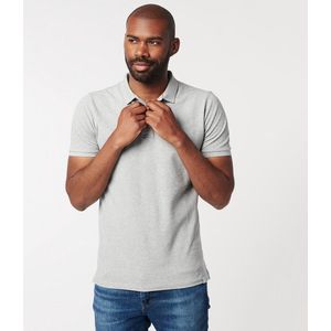 SKOT Polo Duurzaam - Grey Melange - Grijs - Slim Fit - Maat S