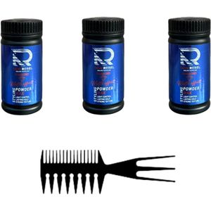 New Rebel Matte Poeder Wax – Set van 3 Stuks + Styling Kam | Direct Volume & Flexibele Hold