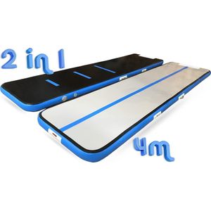 YouAreAir Turnmat — AirTrack Pro 4.0 | 4 meter — 15cm dik | Compleet - Gymnastiek - Waterproof | 4m Gym fitness mat opblaasbaar + pomp