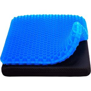 Goodivery ® Comfortabele Dubbel Dikke Gel Zitting voor Autostoel, Kantoor, Thuis, Rolstoel en Stoel