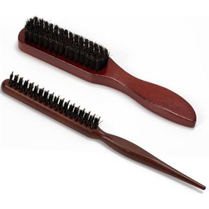 PCS Bristle Brush Slim Bun Brush Wooden Handle Tease Hairbrush Beard Brush for Men
