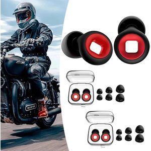 Artvive 2 Pairs Motorcycle Wind Sounds Snoring Earbuds Sleep Aid - Oordopjes met 4 Groottes XS/S/M/L voor Rustige Nachtrust