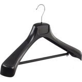 Kledinghanger - Zwart - Set van 10 Stuks - Kunststof - 360° Draaibare Haak - 49 cm