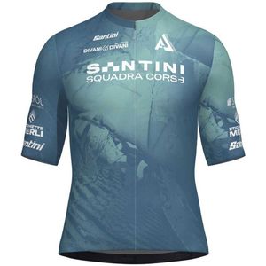 Santini Squadra Corse 2025 Korte Mouw Wielertrui Groen 2XL Man