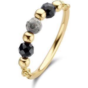 Casa Jewelry Ring Nero S 54 - Zilver - Goud Verguld