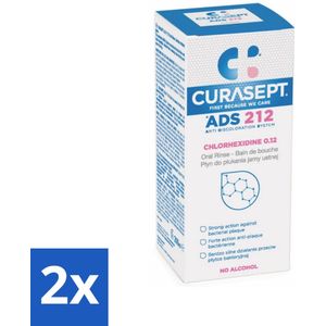2 x Curasept - Mondspoeling - 0,12% Chloorhexidine - Versterkt Tandvlees & Beschermt Tanden - 200 ml - Mondverzorging - Mondspoeling - Chloorhexidine - Gingivitis - Parodontitis