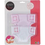 Johntoy Stoffen Luiers Baby Rose Roze/wit 2 Stuks