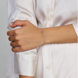 Armband Amethist 16,5 - 19 Cm