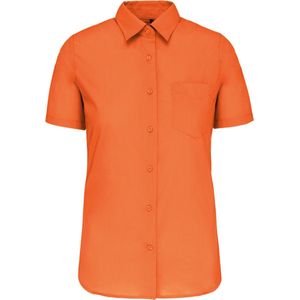 Kariban Overhemd in onderhoudsvriendelijk polykatoen-popeline korte mouwen dames K548 - orange - 4XL